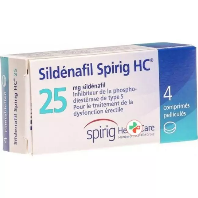 Sildenafil Spirig HC Filmtable 25 мг 4 шт Sildenafil Spirig HC Filmtable 25 мг 4 шт
