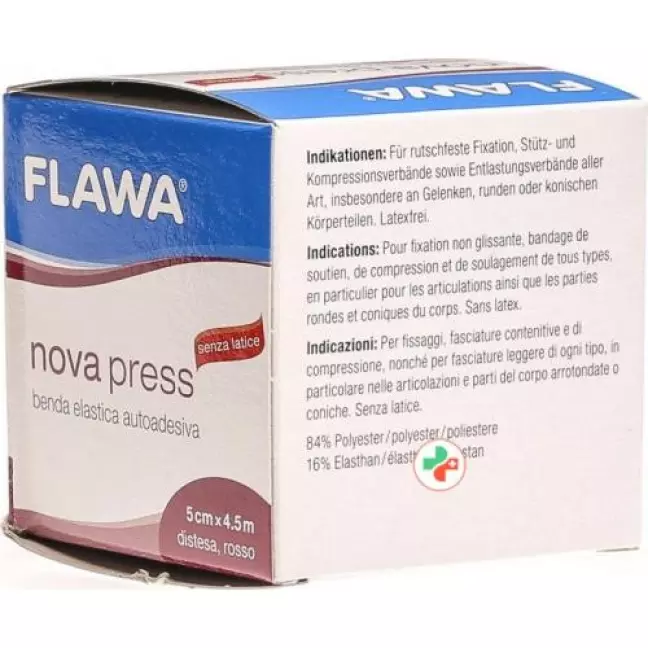 Flawa Nova Press самоклеючі бинт 5смx4.5m Rot Flawa Nova Press самоклеючі бинт 5смx4.5m Rot