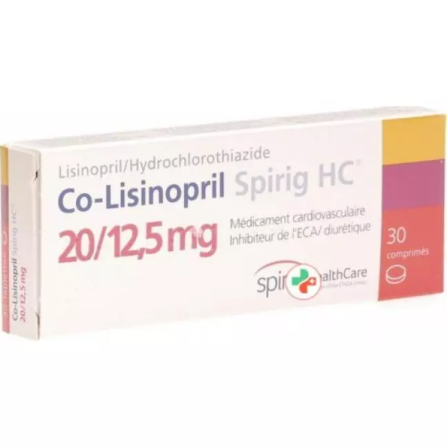 Co-lisinopril Spirig 20/12.5 mg 30 tablets Co-lisinopril Spirig 20/12.5 mg 30 tablets