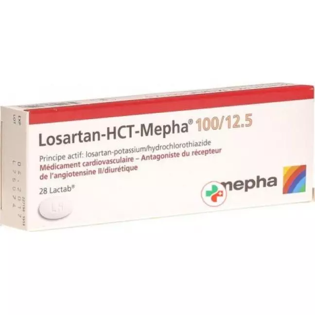 Losartan HCT Mepha 100/12.5 mg 28 Lactabs Losartan HCT Mepha 100/12.5 mg 28 Lactabs