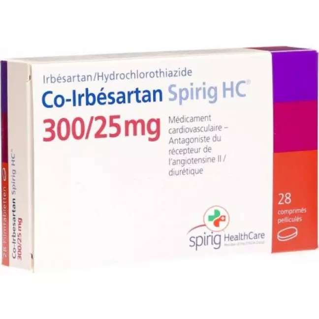 Co-Irbesartan Spirig HC Filmtable 300/25мг 28 шт Co-Irbesartan Spirig HC Filmtable 300/25мг 28 шт
