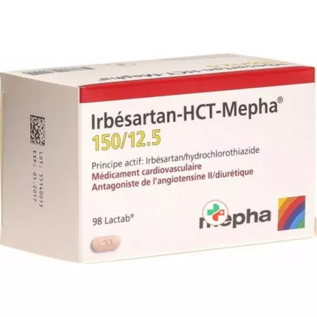 Ірбесартан-НСТ-Мефа Лактаб 150/12,5 98 шт. Ірбесартан-НСТ-Мефа Лактаб 150/12,5 98 шт.