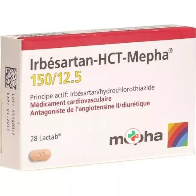 Ірбесартан-НСТ-Мефа Лактаб 150/12,5 28 шт Ірбесартан-НСТ-Мефа Лактаб 150/12,5 28 шт