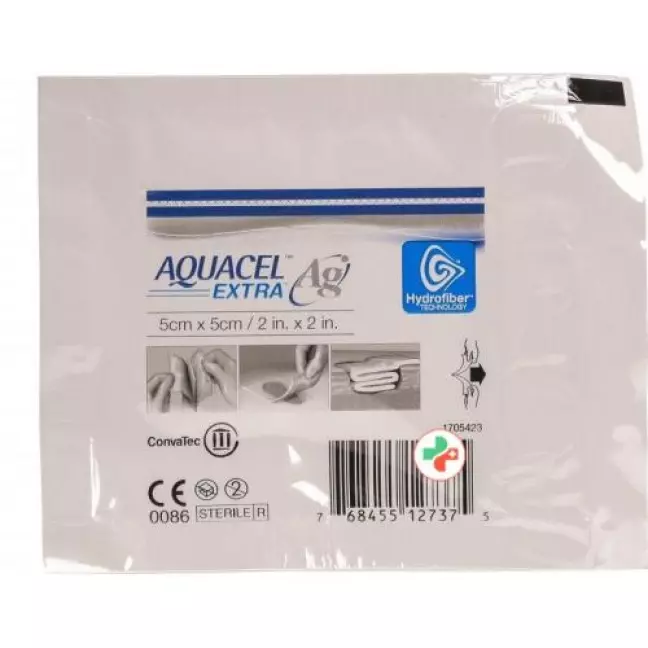 Aquacel Ag+extra компресс 5x5см 10 штук Aquacel Ag+extra компресс 5x5см 10 штук