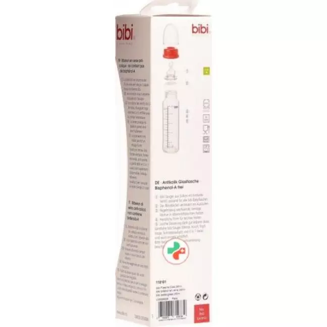 Bibi Antikolik-Flasche Glas 240мл Papa Bibi Antikolik-Flasche Glas 240мл Papa