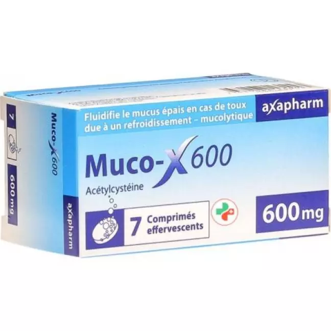 Muco-X таблетки шипучі 600 мг 7 шт Muco-X таблетки шипучі 600 мг 7 шт