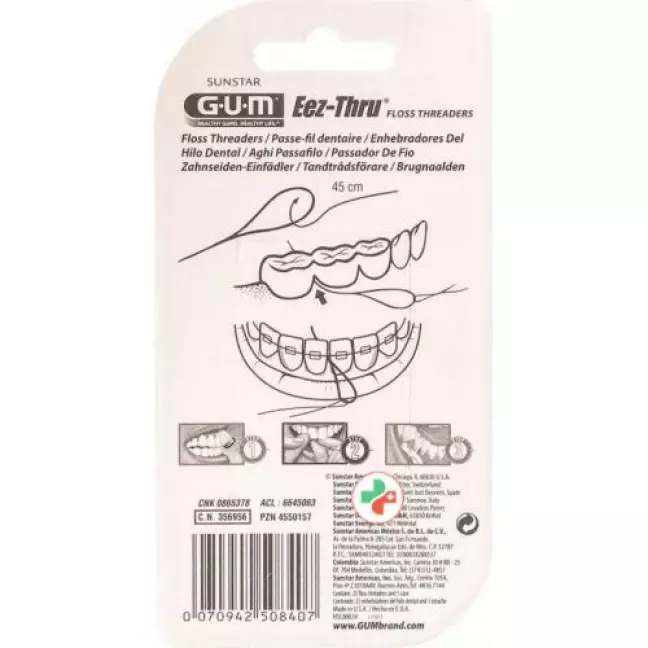 GUM SUNSTAR EEZ THRU Вправляч для зубної нитки 25 шт GUM SUNSTAR EEZ THRU Вправляч для зубної нитки 25 шт