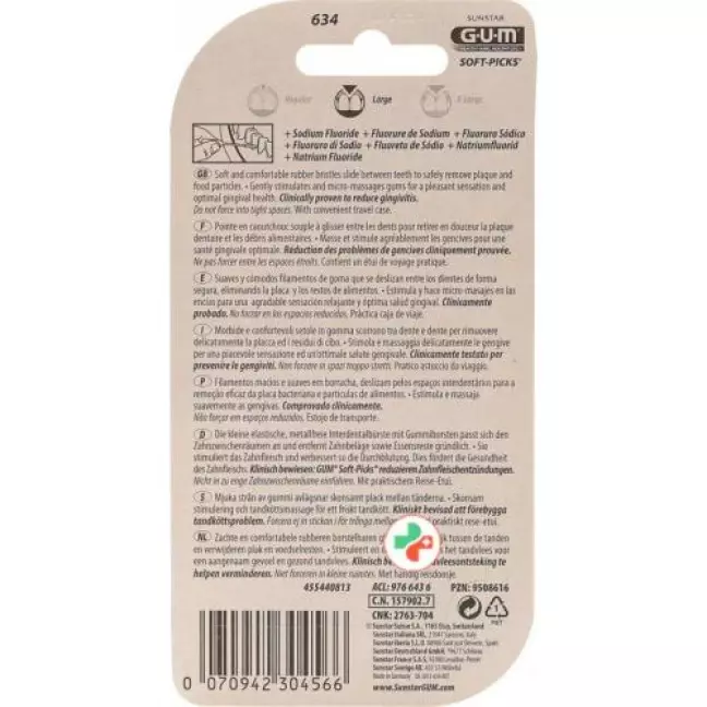 GUM SUNSTAR Bristles Soft Picks Large 40 шт