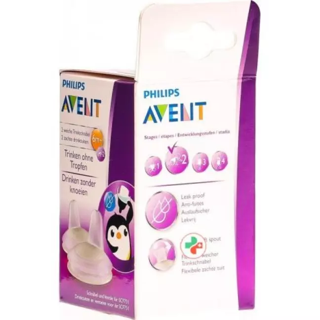 Змінний носик Avent Philips для чашки Sip No Drip синій/рожевий Змінний носик Avent Philips для чашки Sip No Drip синій/рожевий