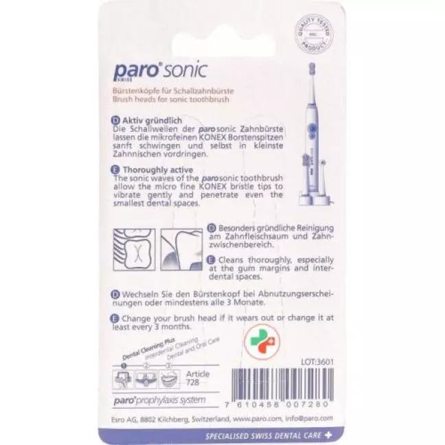 Paro Sensi-Clean Ersatzzahnburste Schall 2 штуки Paro Sensi-Clean Ersatzzahnburste Schall 2 штуки