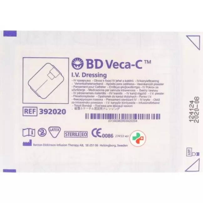 Оглядове віконце пов'язки фіксації катетера BD Veca-C 50 шт Оглядове віконце пов'язки фіксації катетера BD Veca-C 50 шт