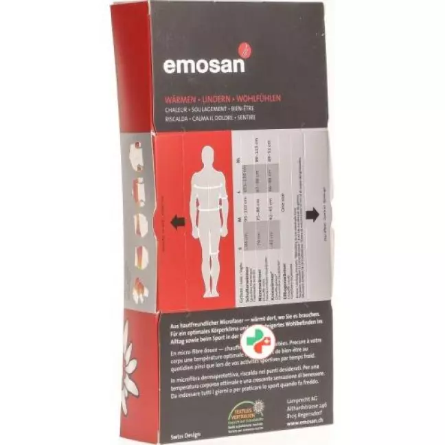 ниркова грілка emosan Velcro L black A з аплікацією Едельвейс ниркова грілка emosan Velcro L black A з аплікацією Едельвейс