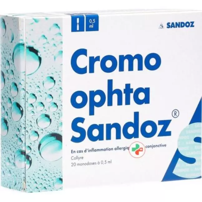 Cromo ophta Sandoz Gtt Opht 20 мг/мл 20 монодоз 0,5 мл