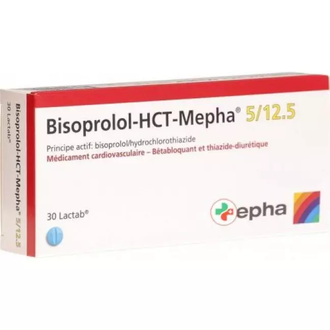 Bisoprolol HCT Mepha 5/12.5 mg 30 Lactabs Bisoprolol HCT Mepha 5/12.5 mg 30 Lactabs