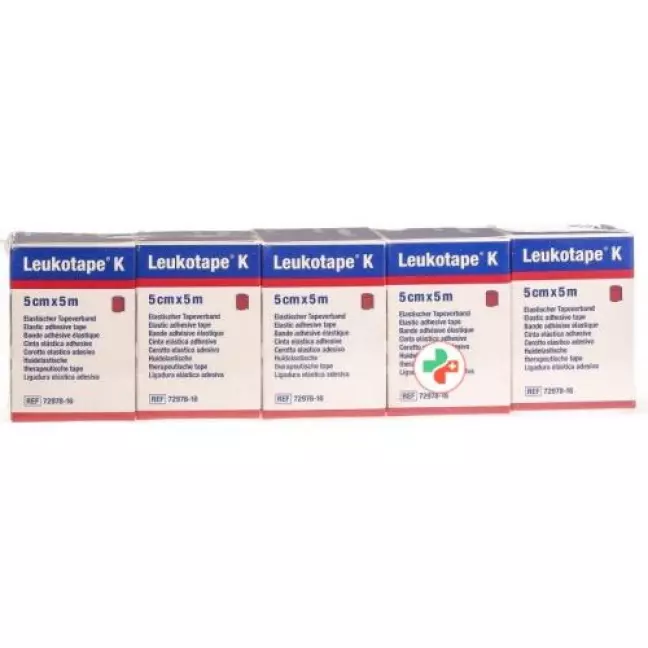 Бинт гіпсовий Leukotape K 5мх5см червоний 5шт Бинт гіпсовий Leukotape K 5мх5см червоний 5шт