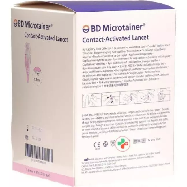 BD Microtainer контактно активовані ланцети для капілярної крові