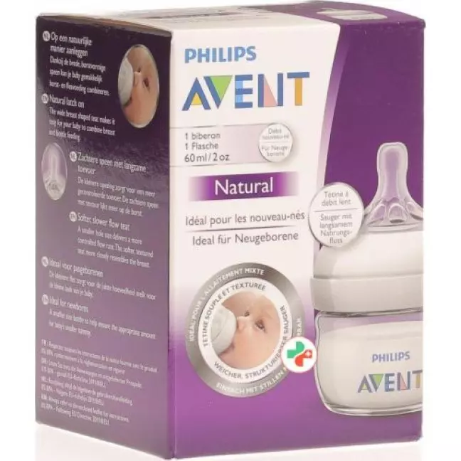 Пляшечка для новонароджених Avent Philips натуральна 60 мл Пляшечка для новонароджених Avent Philips натуральна 60 мл