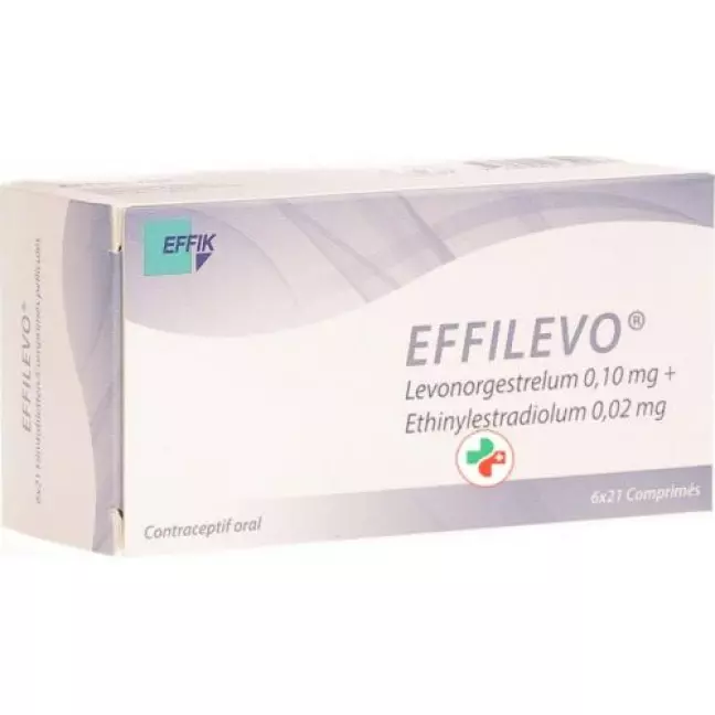Effilevo плівкова таблетка 0,10 мг/0,02 мг 6 х 21 шт Effilevo плівкова таблетка 0,10 мг/0,02 мг 6 х 21 шт