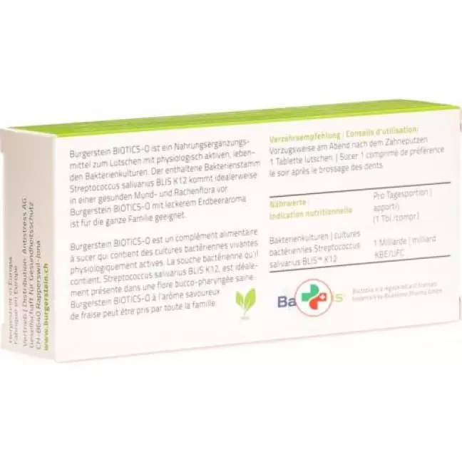 Таблетки Burgerstein Biotics-O бліст 30 шт
