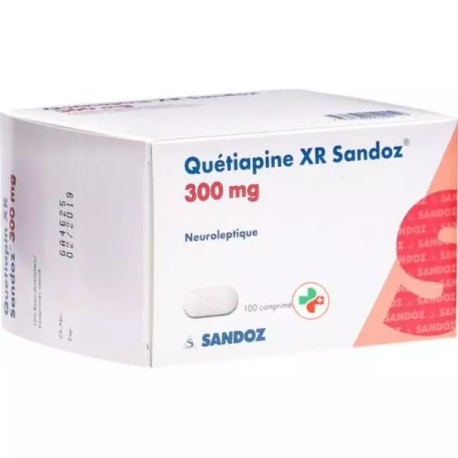 Кветіапін XR Sandoz Ret таблетки 300 мг 100 шт Кветіапін XR Sandoz Ret таблетки 300 мг 100 шт