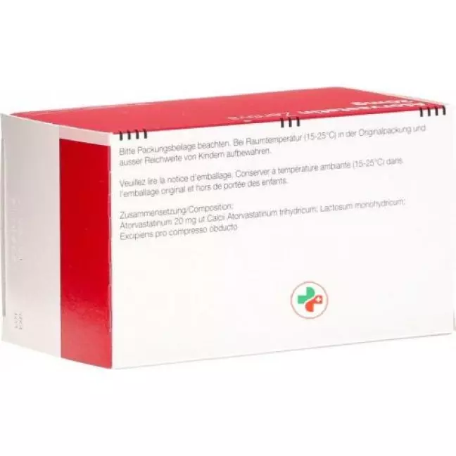 Atorvastatin Zentiva 20 mg 100 filmtablets Atorvastatin Zentiva 20 mg 100 filmtablets
