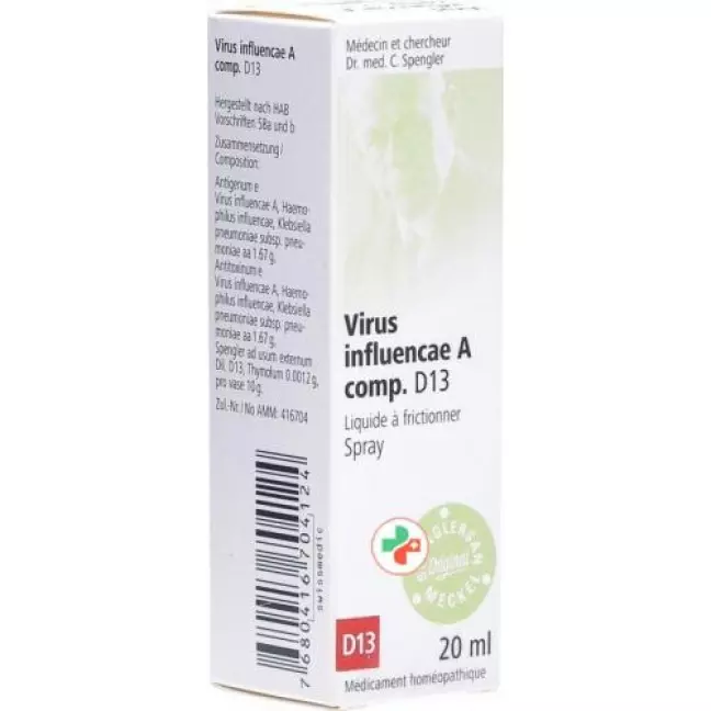 Spenglersan Virus influencae A комп. Д 13 Класичний спрей 20 мл Spenglersan Virus influencae A комп. Д 13 Класичний спрей 20 мл