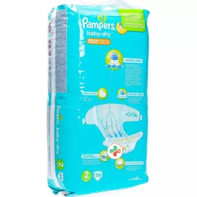 Pampers Baby Dry Gr2 4-8 кг Mini Economy Pack 58 шт Pampers Baby Dry Gr2 4-8 кг Mini Economy Pack 58 шт