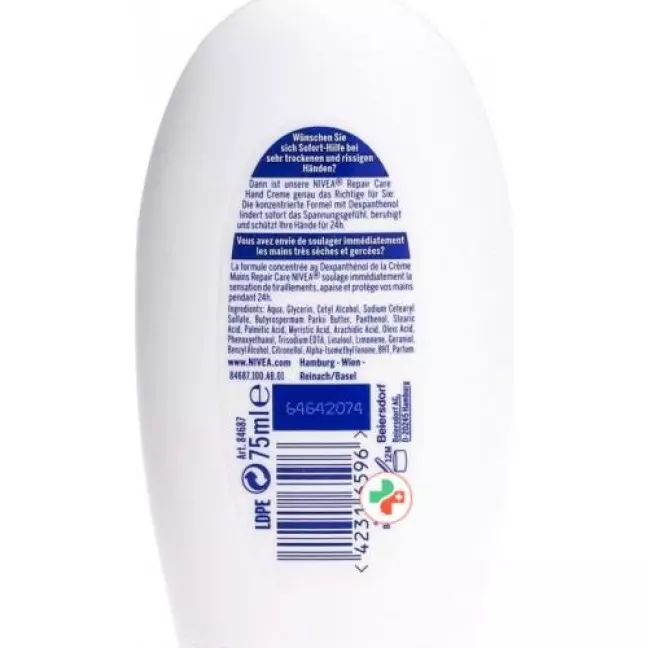 Крем для рук Nivea Repair & Care Tb 75 мл Крем для рук Nivea Repair & Care Tb 75 мл