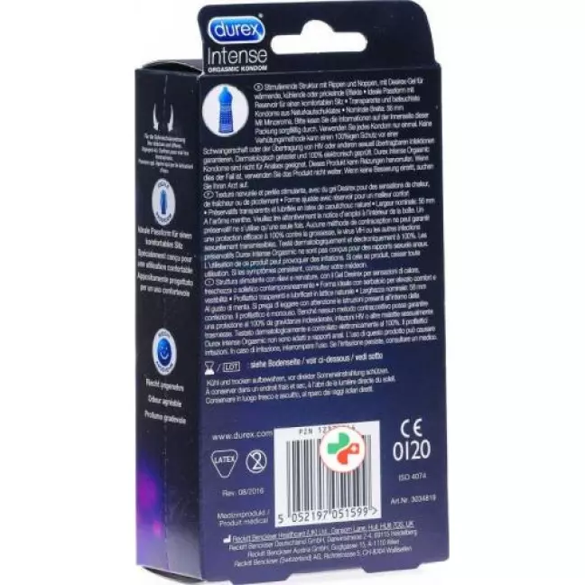 Durex Intense Orgasmic Praservativ 10 штук Durex Intense Orgasmic Praservativ 10 штук