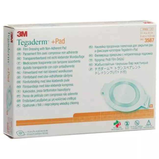 3M Tegaderm + Pad 9x10.5см / Wundkissen 4.5x6см Oval 25 штук 3M Tegaderm + Pad 9x10.5см / Wundkissen 4.5x6см Oval 25 штук