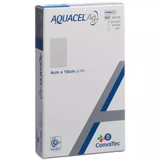 Aquacel Ag Hydrofiber Silber Kompressen 4x10см 10 пакетиків