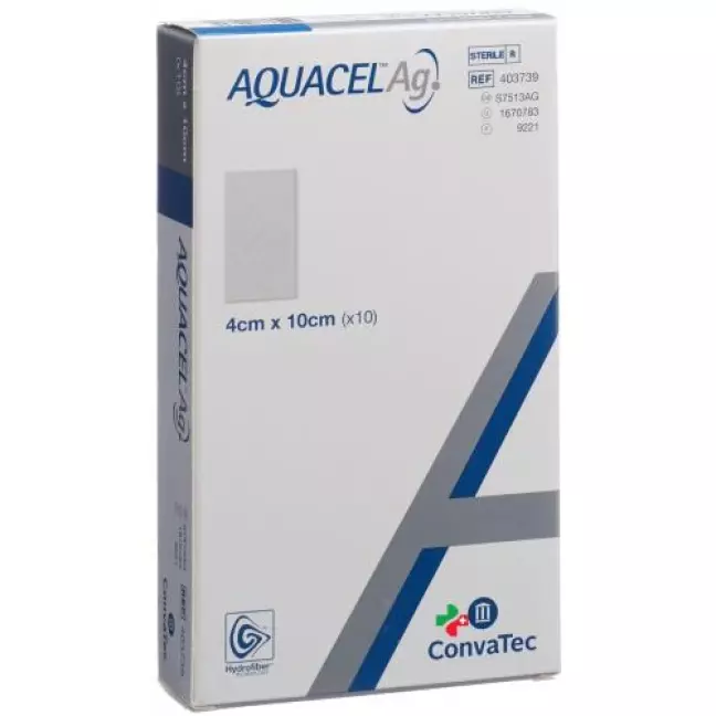Aquacel Ag Hydrofiber Silber Kompressen 4x10см 10 пакетиков
