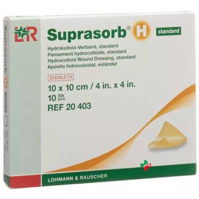 Suprasorb H Standard Hydrokolloid Verband 10x10см 10 штук Suprasorb H Standard Hydrokolloid Verband 10x10см 10 штук