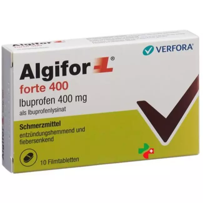 Альгіфор-Л форте Фільмтабл 400 мг 10 шт Альгіфор-Л форте Фільмтабл 400 мг 10 шт