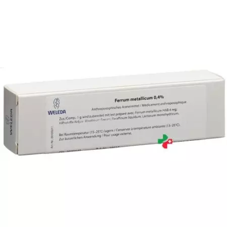 Weleda Ferrum metallicum 0,4% мазь 23 г Weleda Ferrum metallicum 0,4% мазь 23 г