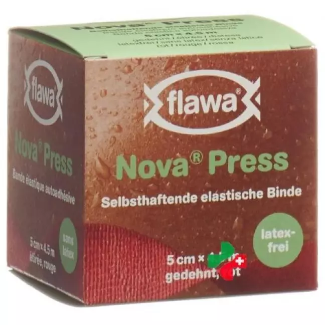 Flawa Nova Press самоклеючі бинт 5смx4.5m Rot Flawa Nova Press самоклеючі бинт 5смx4.5m Rot