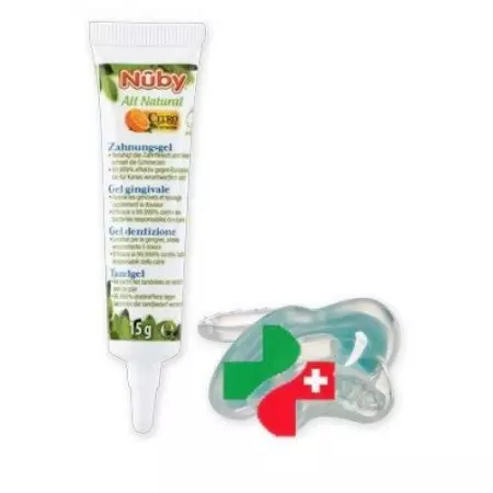 Гель для прорізування зубів Nuby All Naturals з соскою для прорізування зубів 15 г