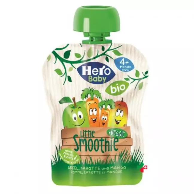 Hero Baby Bio Apfel Mango Karotte 90 g Hero Baby Bio Apfel Mango Karotte 90 g