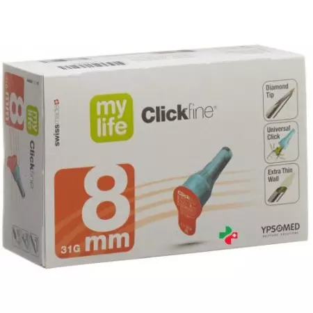Mylife Clickfine Pen Nadeln 8мм 31г (pi) 100 штук