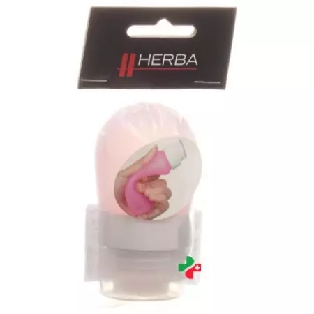 Силіконова дорожня пляшка Herba 40мл рожева