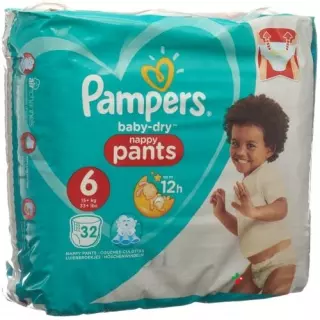 Pampers Baby Dry Pants Size 6 15+kg Extra Large Economy Pack 32 шт.