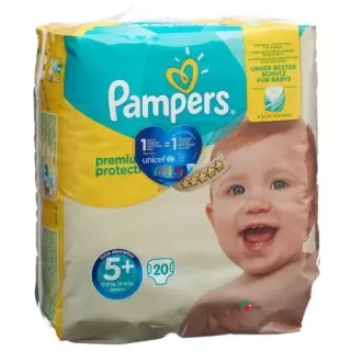 Pampers Premium Prot розмір 5+ 13-25кг Tragepack 20 штук