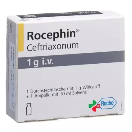 Роцефін сухий суб 1 г в/в. з проміжними розчинниками Роцефін сухий суб 1 г в/в. з проміжними розчинниками