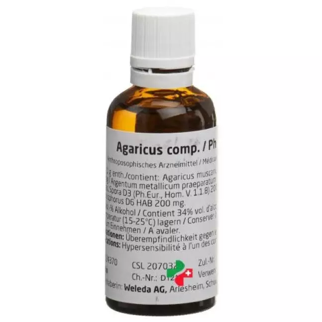 Weleda Agaricus comp./Phosphorus Dilutio Dil 50 мл Weleda Agaricus comp./Phosphorus Dilutio Dil 50 мл