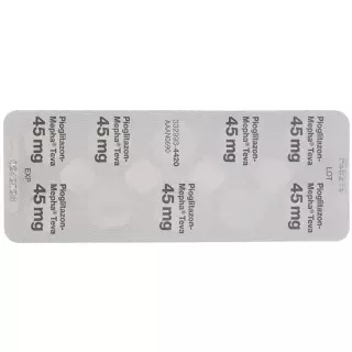 Pioglitazone-Mepha Teva Tabl 45 мг 28 шт