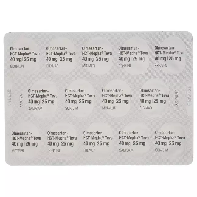 Olmesartan-HCT-Mepha Teva Filmtabl 40мг/25мг 28 шт.