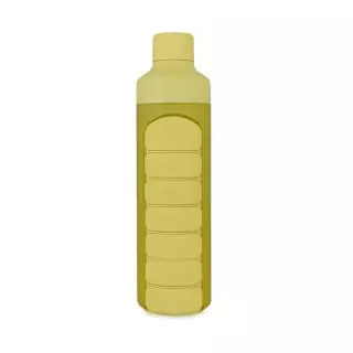 YOS Bottle Wochendispenser 375ml mit 7Fächern gelb