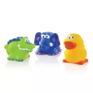 NUBY Фігурки для ванни Тварини Крокодил Качка Слон