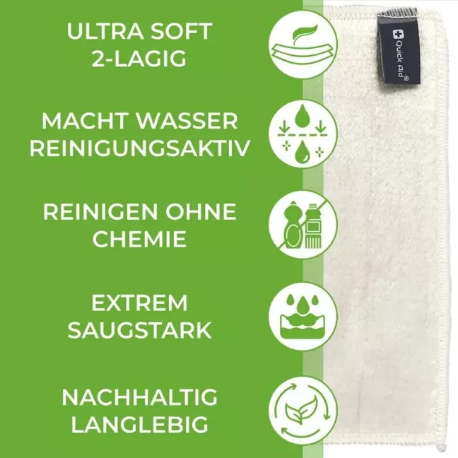 QUICK AID Bambus-Reinigungstuch Set QUICK AID Bambus-Reinigungstuch Set