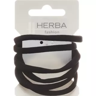 Гумки для волосся Herba 5,6 см чорні 6 шт